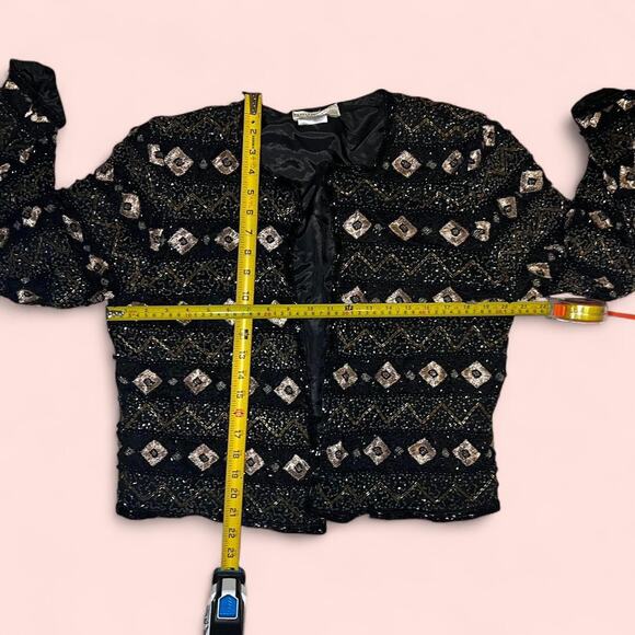 Vintage black and gold sequin - Picture 3 of 3